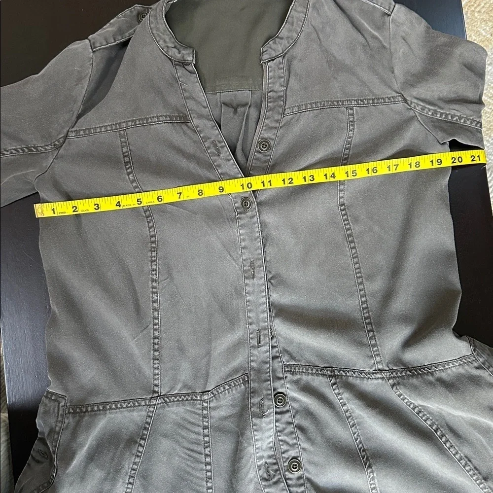 Anthropologie holding horses high Low flared button down utility dress tunic - Picture 6 of 10